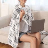 140x80cm USB elektrická nabíjacia deka Nositeľný elektrický vyhrievací šál Teplá mäkká vyhrievaná deka do domácej kancelárie Ohrievač kolien