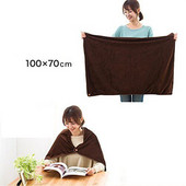 Elektrické prikrývky s nabíjaním cez USB 100x70 cm, teplá elektrická vykurovacia šatka, mäkká obojstranná koralová zamatová prikrývka na ramená, krk a chrbát