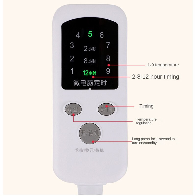 Elektrická deka s dvojitým ovládaním, elektrická deka pre domáce ubytovne s konštantnou teplotou, elektrický matrac s európskym štandardom