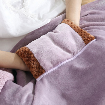 Ηλεκτρικές κουβέρτες Πολυλειτουργική φορητή χειμερινή κουβέρτα ζεστής θέρμανσης USB φόρτισης με θήκη τσέπης άνετη για το σώμα