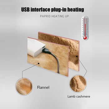 5V Отоплително одеяло Шал Мултифункционални преносими крака Нагревателни подложки за крака USB зареждане с джоб Сейф Удобни за тялото
