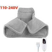 Elektrické prikrývky 110-240V s časovačom vyhrievacej podložky na ramená, krk, chrbát, nohy, úľavu od bolesti, prenosný zimný ohrievač tela