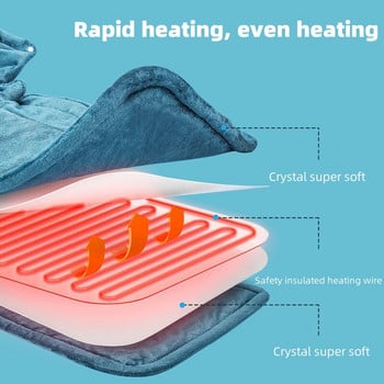110-240V Електрически одеяла Нагревателна подложка Таймер за раменете, врата, гърба, гръбначния стълб Облекчаване на болката в краката Преносим зимен нагревател за тяло