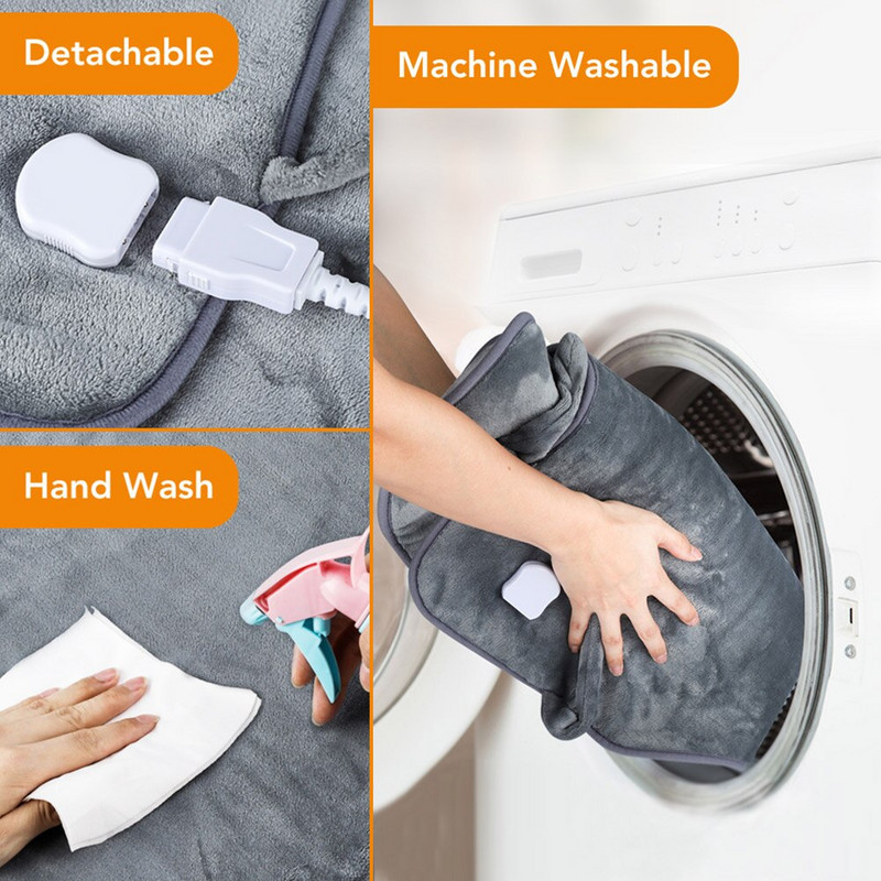 Elektrické prikrývky 110-240V s časovačom vyhrievacej podložky na ramená, krk, chrbát, nohy, úľavu od bolesti, prenosný zimný ohrievač tela