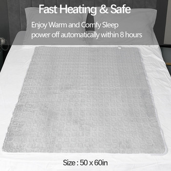 Ηλεκτρική κουβέρτα Χειμερινή ζεστή θερμάστρα Ρίψη-μαλακή φανέλα Γρήγορη θέρμανση 6 Επιπέδων Θερμαινόμενη κουβέρτα 8 Ρυθμίσεις ώρας