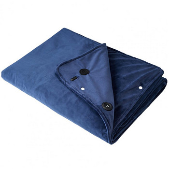 Θερμαινόμενο στρώμα 1 σετ βολικό σχέδιο κουμπιών Αναδιπλούμενη πολυλειτουργική κουβέρτα φανέλας για καθημερινή χρήση