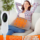 30X59cm Tampă electrică de încălzire Fizioterapie Pătură termică Umăr Ameliorarea durerii de spate Elimina oboseala-EU/UK/US Plug