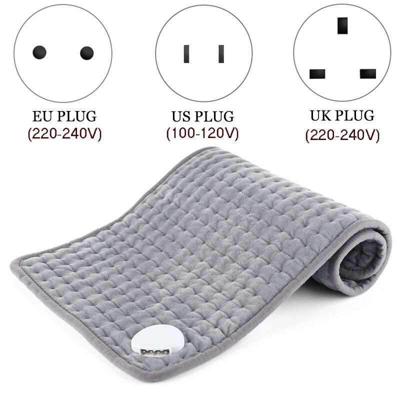 30X59cm Tampă electrică de încălzire Fizioterapie Pătură termică Umăr Ameliorarea durerii de spate Elimina oboseala-EU/UK/US Plug