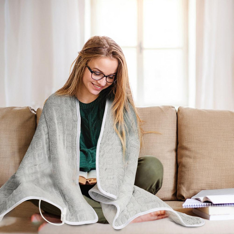 Flanelinė elektrinė antklodė 6 temperatūros lygiai, plaunama minkšta, patogi šildoma antklodė su laikmačio funkcija