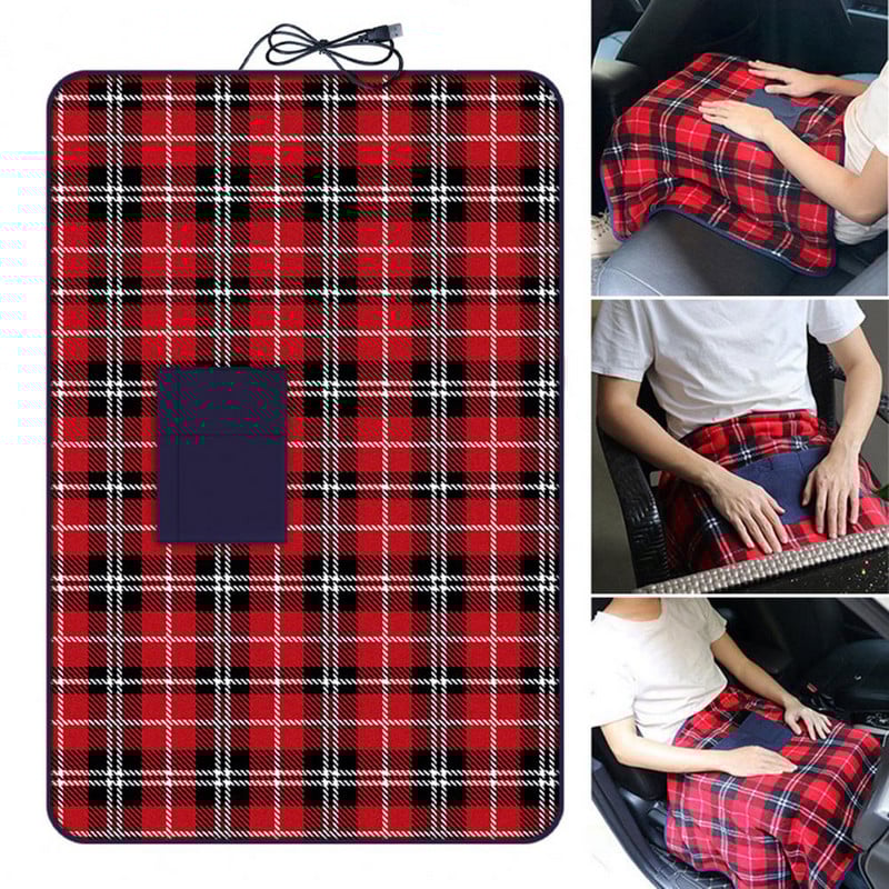 Univerzálna elektrická vykurovacia šatka bez zápachu z polyesterových vlákien, vykurovacia deka do jedného auta, vyhrievaná deka na spanie