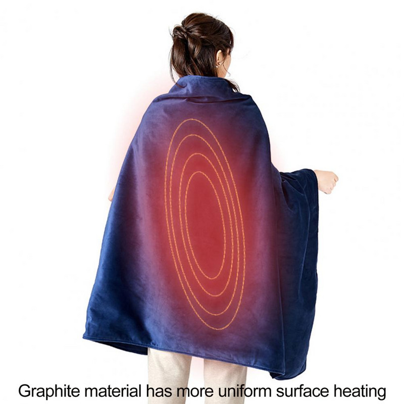 Pohodlná zimná deka, 3 úrovne hrubšia flanelová multifunkčná vyhrievaná deka, prenosný vyhrievaný matrac na každodenné použitie