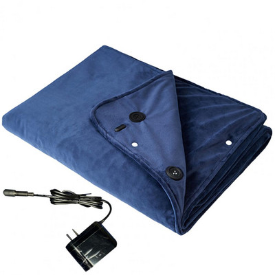 Vyhrievacia deka 1 sada Pohodlná obdĺžniková elektrická deka na ohrievanie kolien s gombíkmi na zimu