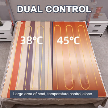Ηλεκτρική κουβέρτα LED διπλού ελέγχου 220/110 V Πιο παχύ θερμαινόμενη κουβέρτα στρώματος Θερμοστάτης ηλεκτρική κουβέρτα θέρμανσης Χειμερινός θερμότερος Νέος