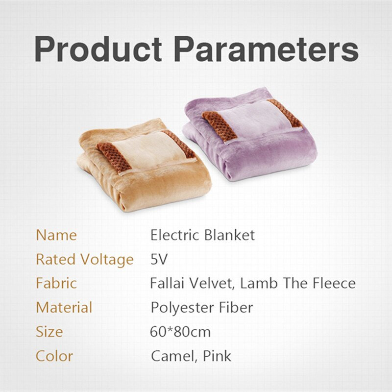 Pătură electrică din lână Pat Încălzire acasă Încălzitor termic Estetic Căldură corporală Reîncărcabilă Usb Produse canapea Încălzire gospodărie