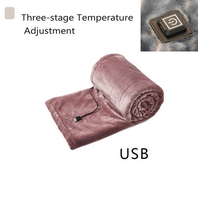 5V USB nabíjacia elektrická deka, multifunkčná prenosná zimná teplá vykurovacia podložka, prateľná v práčke, pohodlný termostat 140x80cm