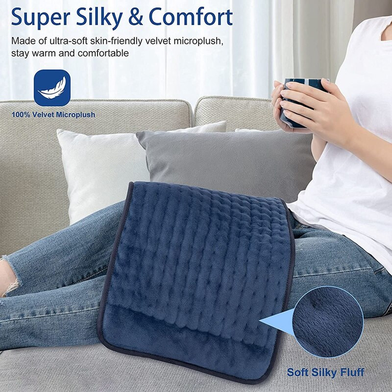 Elektrická vyhrievacia podložka s automatickým vypnutím, 5 nastavení časovača, rýchla vyhrievacia podložka so 6 nastaveniami teploty, zástrčka EÚ 30 x 60 cm