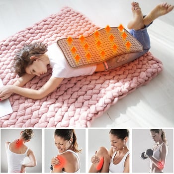 59*30cm Microplush Electric Therapy Heating Pad 3 Level Timeming Ηλεκτρική κουβέρτα για κοιλιά Μέση ανακούφιση από τον πόνο στην πλάτη Winter Warmer