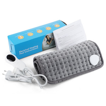 59*30cm Microplush Електрическа терапевтична нагревателна подложка 3 нива Електрическо одеяло за корем, талия, облекчаване на болки в гърба Зимно топло