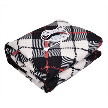 USB електрическо отопляемо одеяло Топъл шал Фланелено хвърляне Карирано одеяло за носене 140x80cm Зимно топло домашно отоплително одеяло