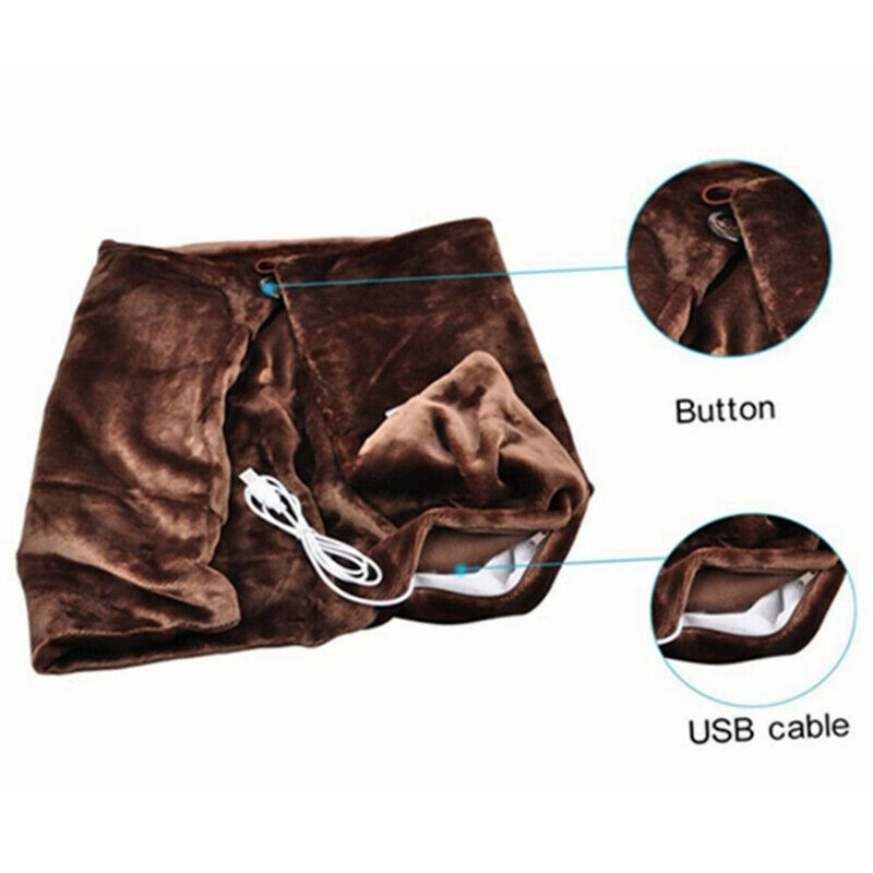 Elektrická deka prateľná v práčke, termostat, mäkká plyšová, kempingová, domáca kancelária, USB kúrenie, prenosné a cestovné, pre rozkladaciu pohovku