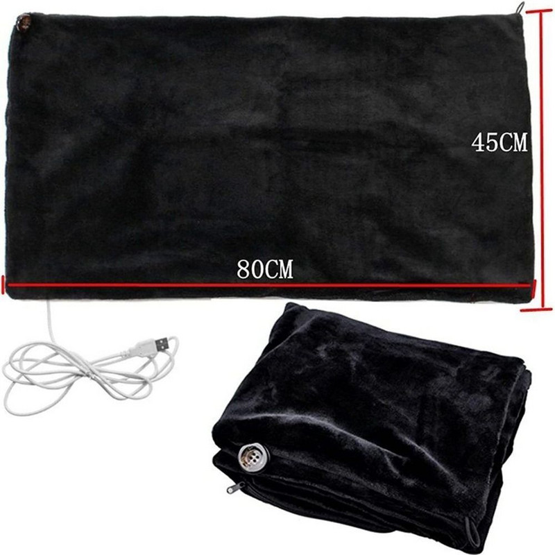 Elektrická deka prateľná v práčke, termostat, mäkká plyšová, kempingová, domáca kancelária, USB kúrenie, prenosné a cestovné, pre rozkladaciu pohovku