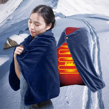 Ηλεκτρική κουβέρτα θέρμανσης 100x70cm Πολυλειτουργική βελούδινη ζεστή κουβέρτα Χειμερινή κουβέρτα προστασίας γραφείου