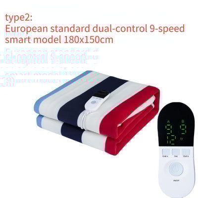 Elektrická deka, hrubá dvojitá, jednoduchá elektrická matraca, jednoduché dvojité ovládanie, 9 prevodových stupňov, inteligentné načasovanie, zimná teplá vykurovacia deka