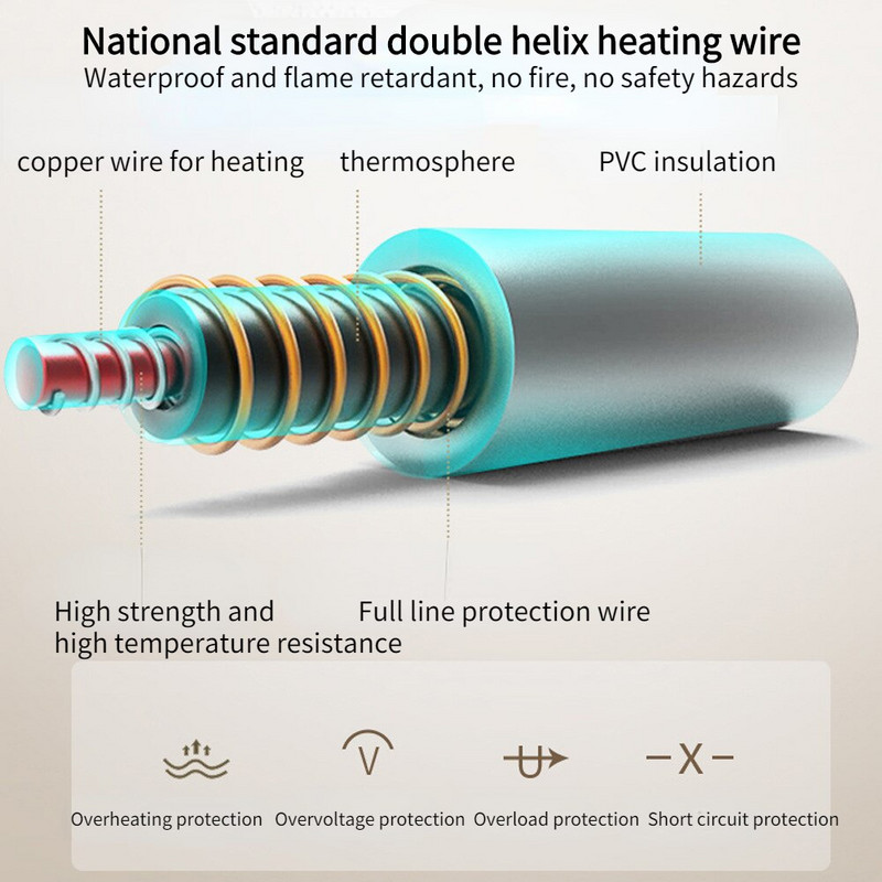 Elektrická deka, hrubá dvojitá, jednoduchá elektrická matraca, jednoduché dvojité ovládanie, 9 prevodových stupňov, inteligentné načasovanie, zimná teplá vykurovacia deka