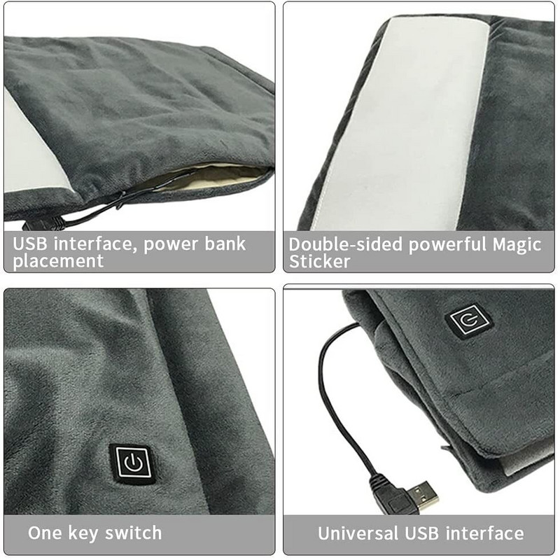 Elektrický ohrievač stola, ohrievač s USB nabíjaním, úsporný teplý kryt na nohy, vyhrievacie podložky na nohy pre domáce použitie v spálni