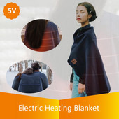 USB elektrická vyhrievacia deka, teplá, 3-rýchlostné nastavenie teploty, zimná veľká, 150x80 cm, viacero prack na deku, šál na horúčku, udrží v teple