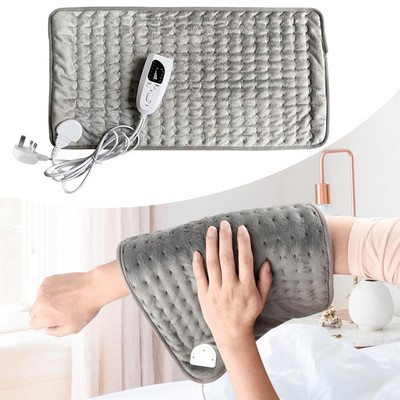 Elektrická vyhrievacia podložka, rýchlo vyhrievaná podložka, 6 nastavení teploty, automatické vypnutie, mäkká umývateľná vyhrievacia podložka na kolená, chrbticu, nohy, ramená