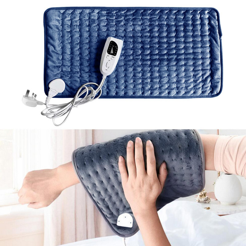 Elektrická vyhrievacia podložka, rýchlo vyhrievaná podložka, 6 nastavení teploty, automatické vypnutie, mäkká umývateľná vyhrievacia podložka na kolená, chrbticu, nohy, ramená