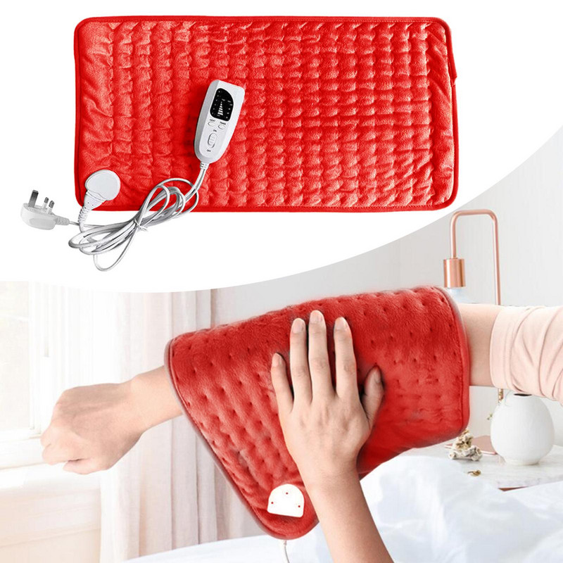 Elektrická vyhrievacia podložka, rýchlo vyhrievaná podložka, 6 nastavení teploty, automatické vypnutie, mäkká umývateľná vyhrievacia podložka na kolená, chrbticu, nohy, ramená
