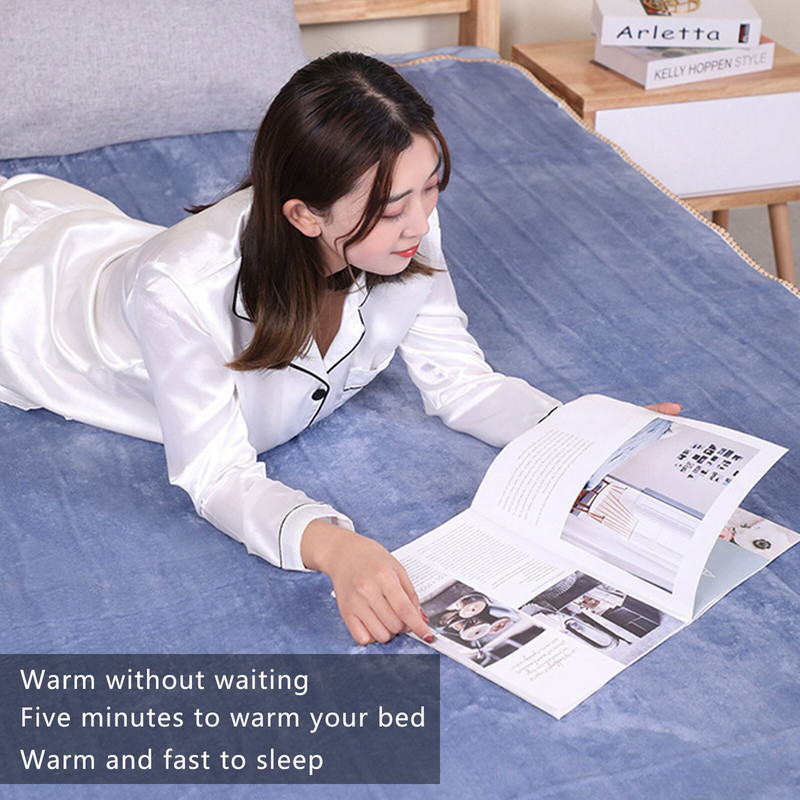 Elektrická deka 220V hrubší ohrievač vyhrievaná flanelová deka matrac termostat elektrický vykurovací zimný ohrievač tela 150x80cm