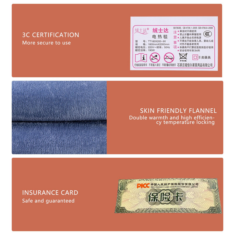 Elektrická deka 220V hrubší ohrievač vyhrievaná flanelová deka matrac termostat elektrický vykurovací zimný ohrievač tela 150x80cm