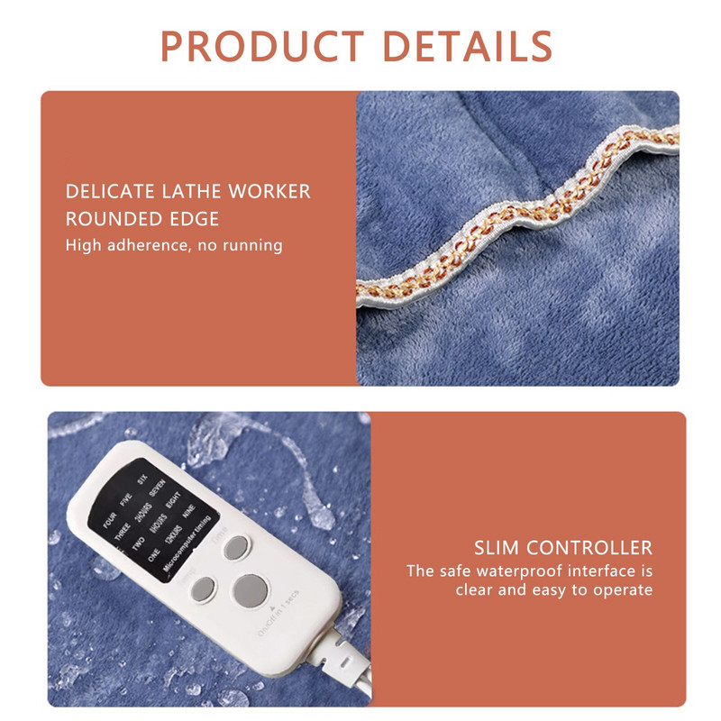 Elektrická deka 220V hrubší ohrievač vyhrievaná flanelová deka matrac termostat elektrický vykurovací zimný ohrievač tela 150x80cm