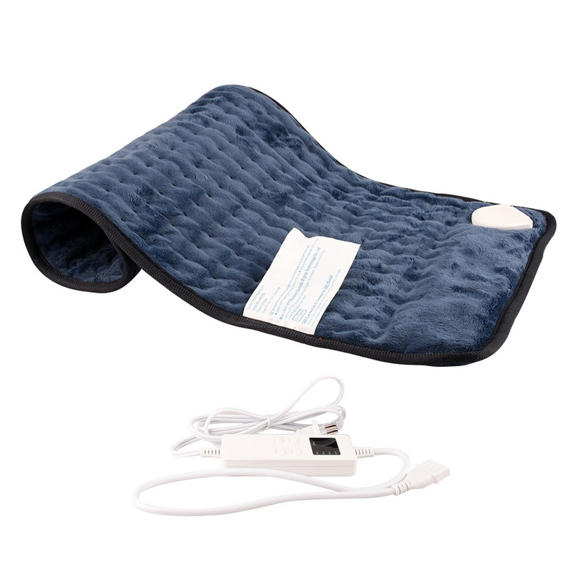Tampă de încălzire lavabilă, reutilizabilă, ameliorarea durerii, flanel moale, pătură electrică universală pentru spate, 6 nivele, priză SUA, sincronizare practică