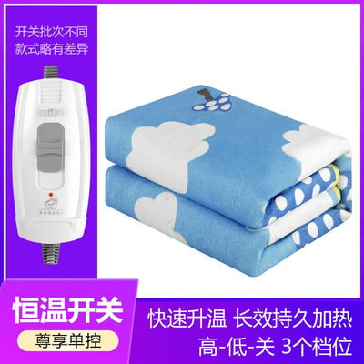 Elektrická deka s dvojitým ovládaním, inteligentné načasovanie, elektrická deka pre jednu ubytovňu, vodotesná a netečie