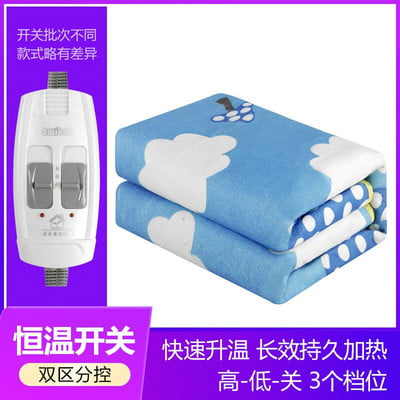 Elektrická deka s dvojitým ovládaním, inteligentné načasovanie, elektrická deka pre jednu ubytovňu, vodotesná a netečie