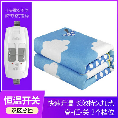 Elektrická deka s dvojitým ovládaním, inteligentné načasovanie, elektrická deka pre jednu ubytovňu, vodotesná a netečie