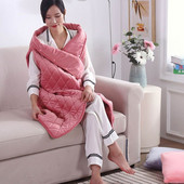 Електрическо отопляемо одеяло с 3 нива на отопление Меко нагревателно шалте с бързо нагряване Използване за домашен офис Зимен нагревател B03E