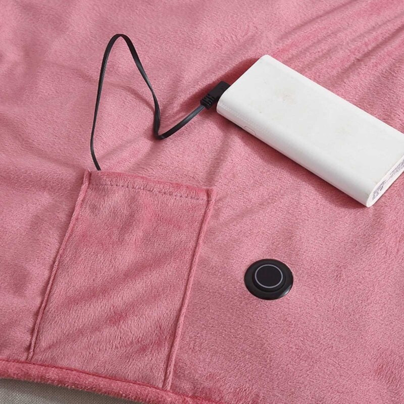 Електрическо отопляемо одеяло с 3 нива на отопление Меко нагревателно шалте с бързо нагряване Използване за домашен офис Зимен нагревател B03E