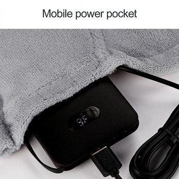 Електрическо одеяло Топъл шал с USB отопление Фланелен USB нагревател Плюшено одеяло Подгряващо наметало Едноцветна подгряваща подложка за раменете