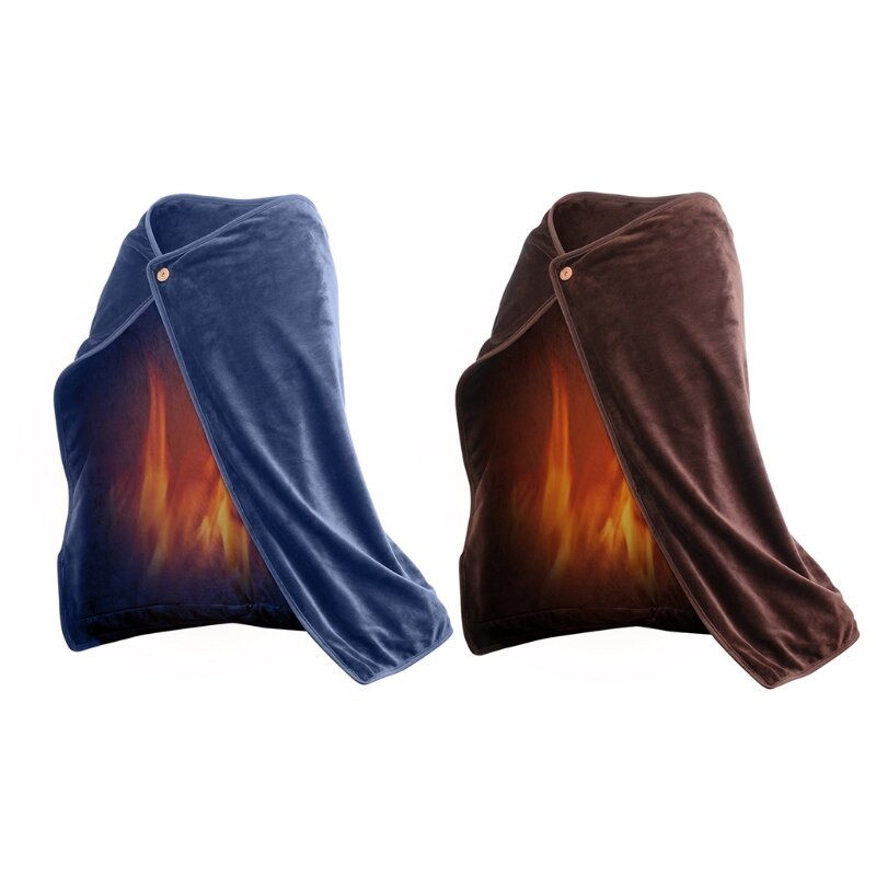 Vyhrievaná deka Cape Blanket USB Elektrické šálové deky Prenosné Rýchlo sa zahrieva Domáce Cestovanie Elektrický zábal pre ženy Mužov