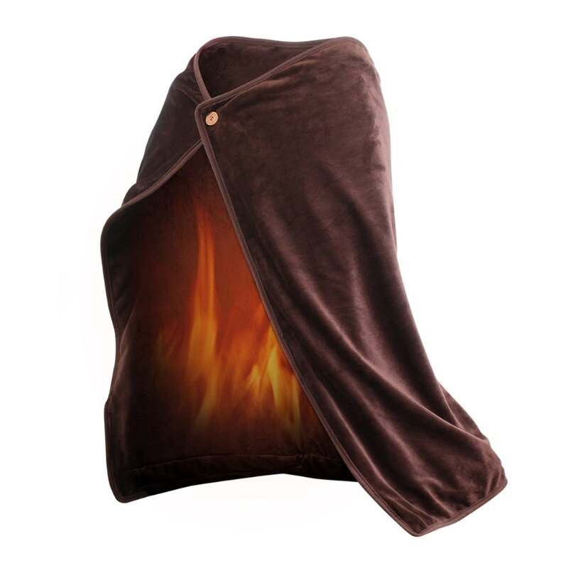 Vyhrievaná deka Cape Blanket USB Elektrické šálové deky Prenosné Rýchlo sa zahrieva Domáce Cestovanie Elektrický zábal pre ženy Mužov