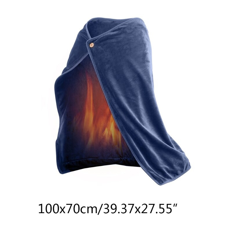 Vyhrievaná deka Cape Blanket USB Elektrické šálové deky Prenosné Rýchlo sa zahrieva Domáce Cestovanie Elektrický zábal pre ženy Mužov