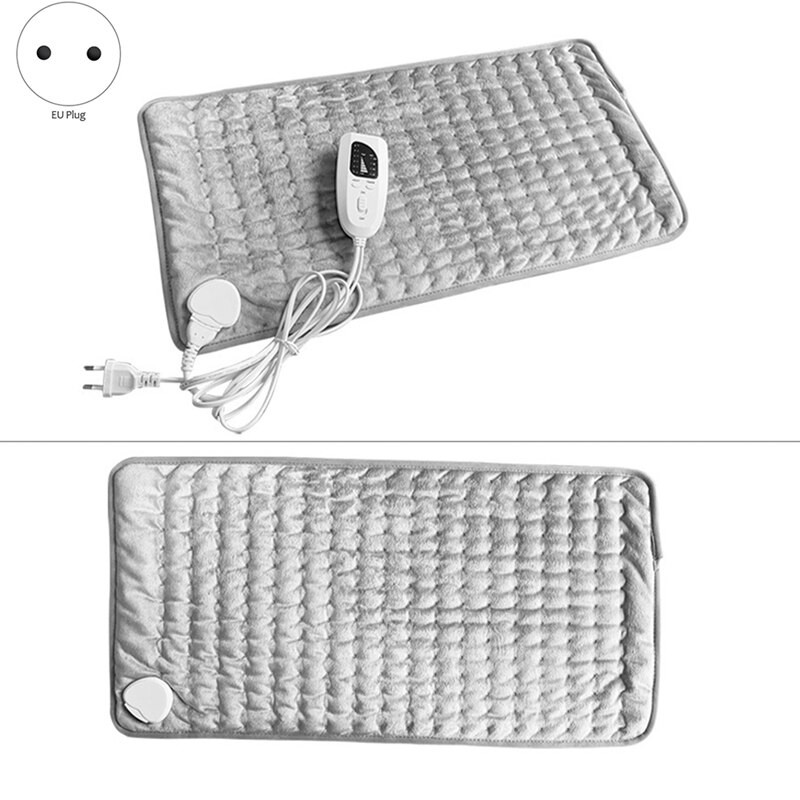 Tampă de încălzire electrică Pătură Temporizator Tampă de încălzire pentru fizioterapie pentru umăr, gât, spate, coloanei vertebrale, picior, ameliorarea durerii, priza UE
