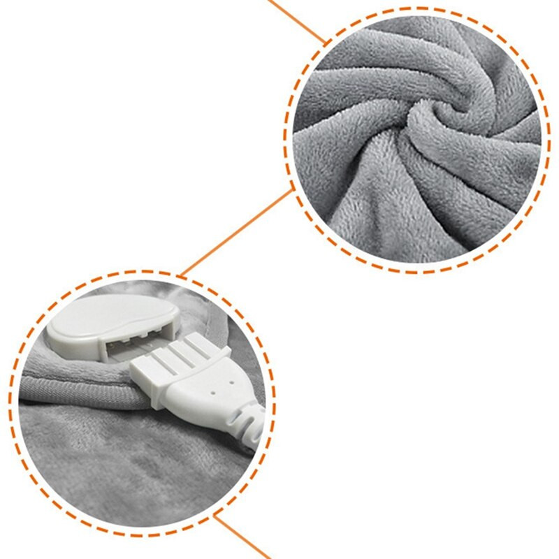 Elektrická vyhrievacia masážna šálová deka vyhrievaná podložka na ramená, krk a chrbát, nastaviteľná teplota, zástrčka EU