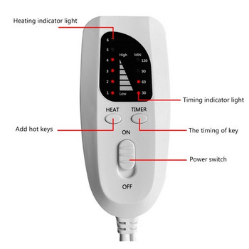 Електрически нагревател за крака Нагревателна подложка за крака Регулируема температура на 6 нива за зимата Аксесоар за затопляне на краката