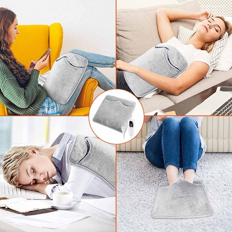 Elektrický ohrievač nôh, vyhrievacia podložka na nohy, nastaviteľná 6 úrovní teploty pre zimné ohrievanie nôh